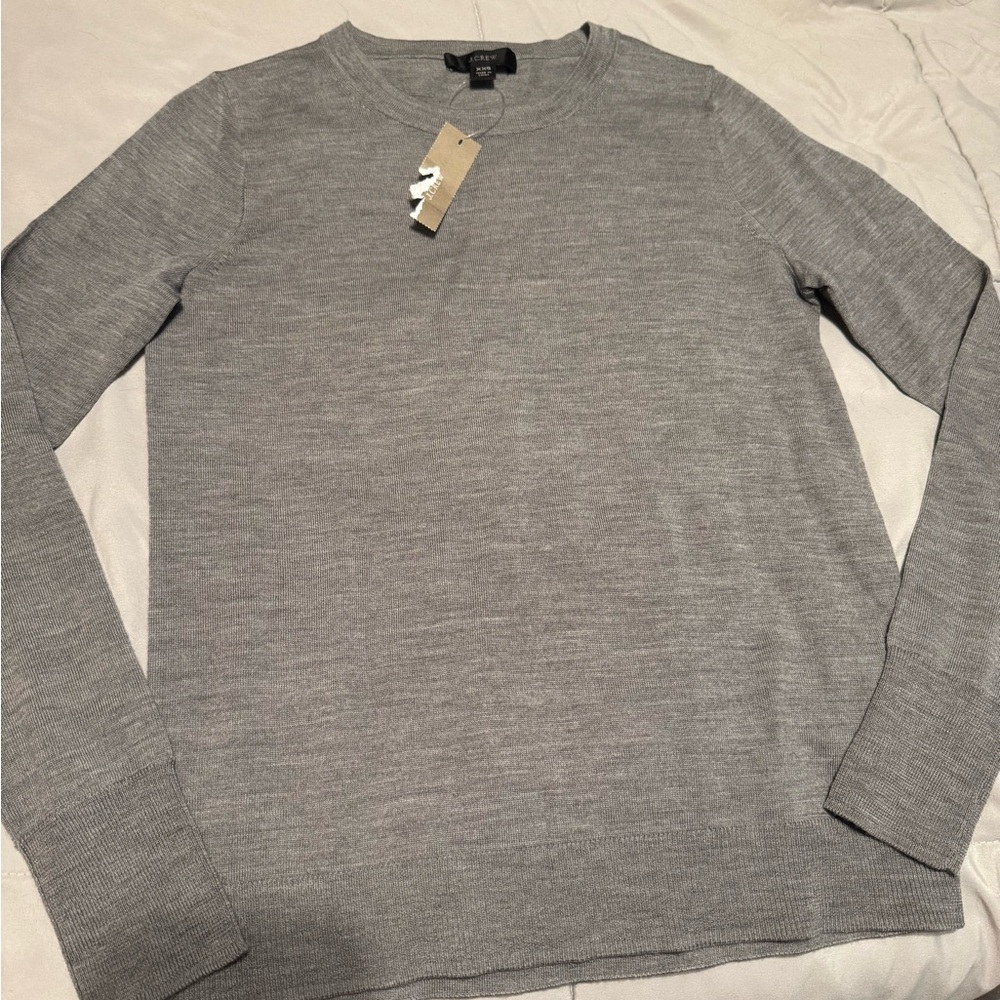 J. Crew Heather Gray Knit Top